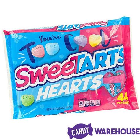 SweeTarts Candy Hearts Snack Packs: 44-Piece Bag | Candy Warehouse