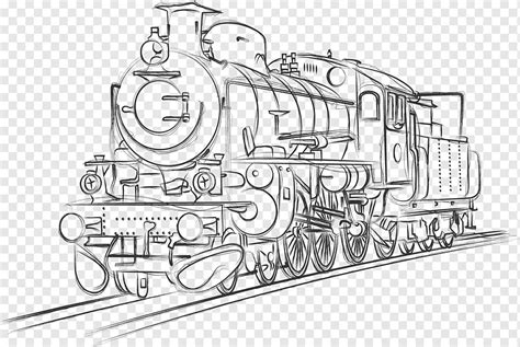 Train Rail transport Locomotive Sketch, Sketches, pencils, hand drawn manuscripts, old trains ...