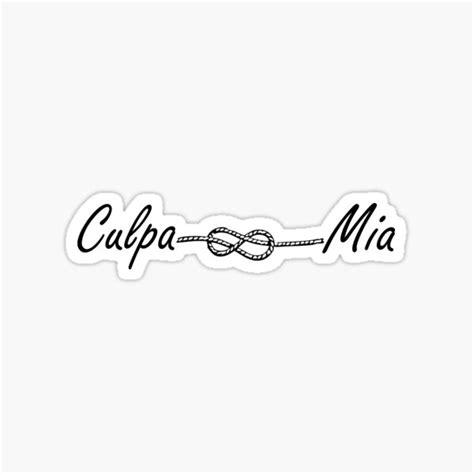 "Culpa mia" Sticker for Sale by Dollfacedraws | Redbubble