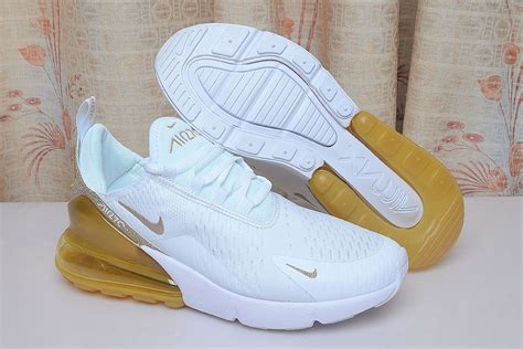 Nike Air Max 270 White Gold Glitter Swoosh