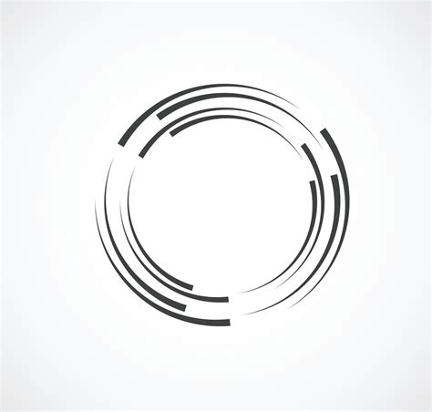 Abstract Lines in Circle Form, Design element, Geometric shape, Striped ...