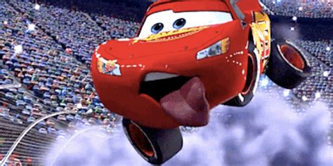 movies,Lightning McQueen from Pixar's "Cars" jumps through the air and ...