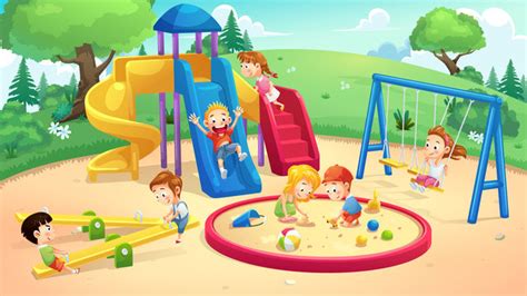 Playground Cartoon Images – Browse 53,812 Stock Photos, Vectors, and ...