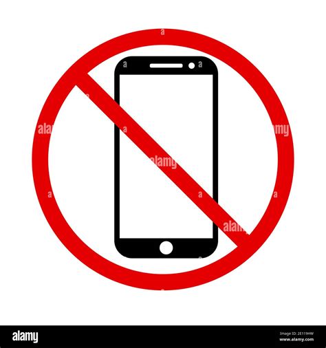 No cell phone, Mobile Phone prohibited, phone logo vector illustration ...