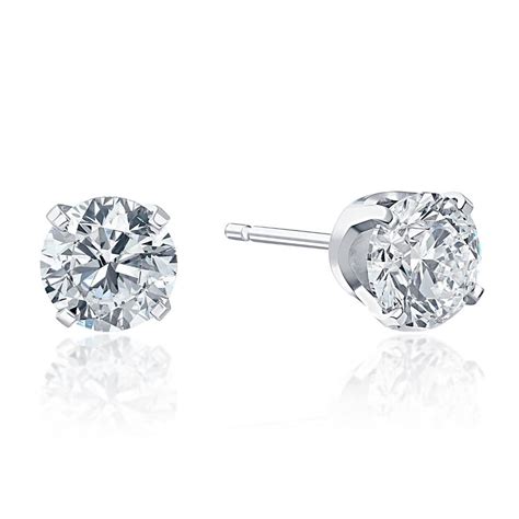 1 1/10Ct Diamond Studs 14K White Gold