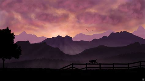 Cat Sunrise Mountain Wallpaper 3840x2160 by msacrasss on DeviantArt