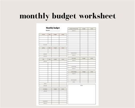 Printable Budget Templates - Download PDF A4, A5, Letter size - Worksheets Library