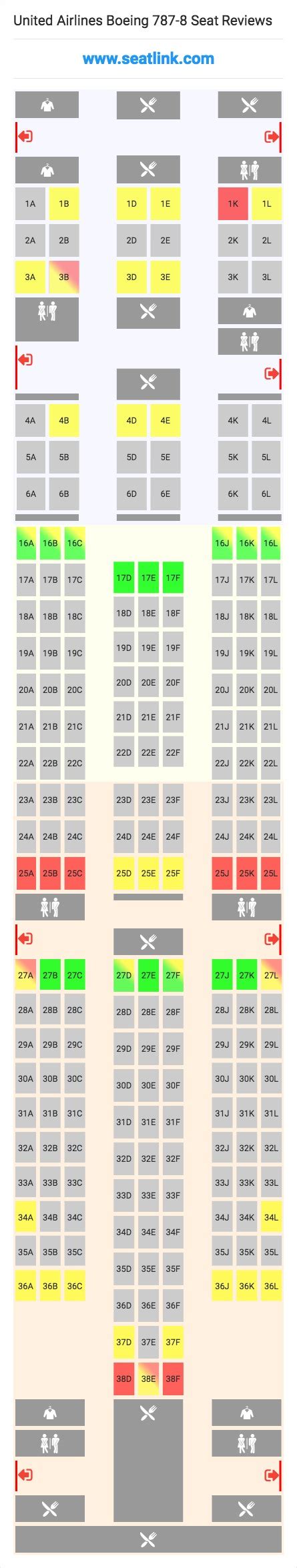 United Airlines Boeing 787-8 (788) Seat Map | Boeing 757 300, Airlines ...