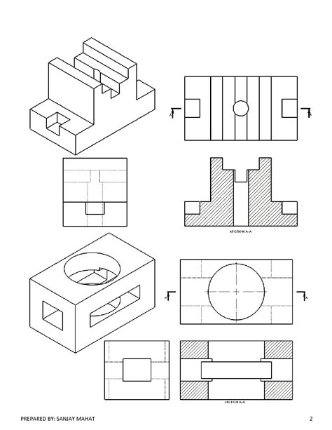 Orthographic Drawing Examples