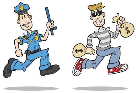 Cop and Robber in 2019 | Cops, robbers, Cops, Cartoon people