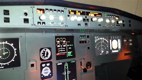 A320 Cockpit light test - YouTube