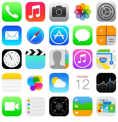 Apple iOS 7 icons | free icon packs | UI Download