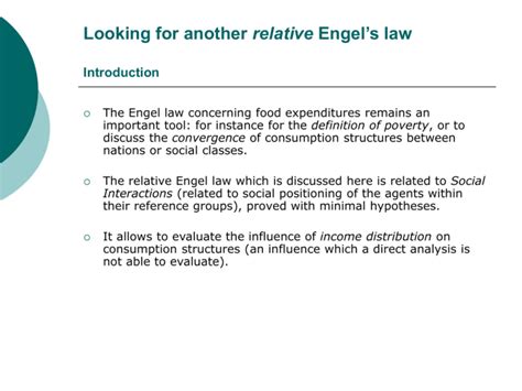 Looking for another relative Engel`s law