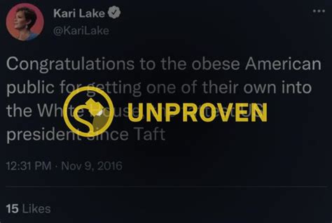 Did Kari Lake Tweet, 'Congratulations to the Obese American Public ...