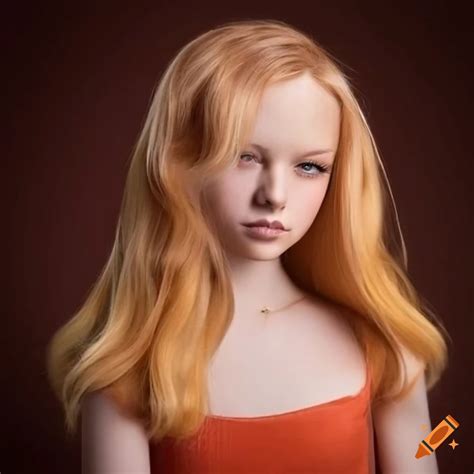 Fashionable character with strawberry-blonde hair on Craiyon