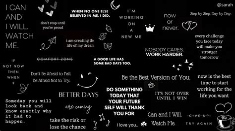 Motivational Black Aesthetic Wallpaper | Positive Quotes Wallpaper