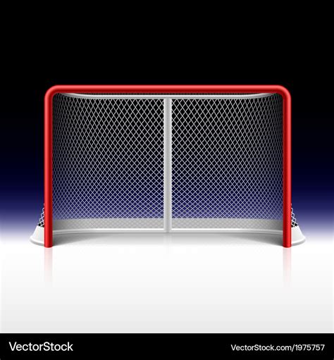 Ice hockey net goal on black Royalty Free Vector Image