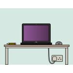 Rolling laptop desk | Free SVG