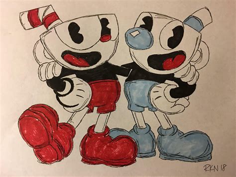 Cuphead and Mugman - Etsy