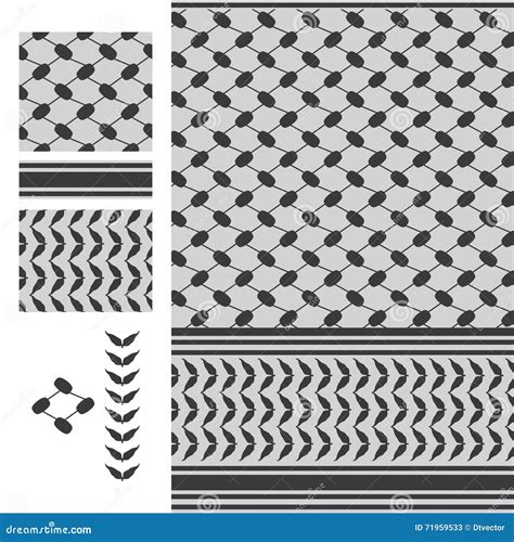 Palestinian Keffiyeh Checkered Scarf Seamless Vector Image, 57% OFF