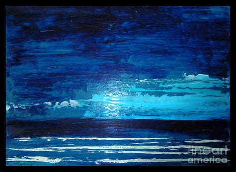 Night Sea Painting by Cathy Peterson | Fine Art America