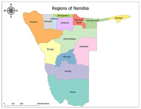 Regions of Namibia | Mappr