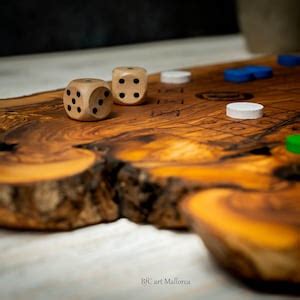 Ludo and Parcheesi Strategy Board Game in Olive Wood, Family Board Game ...