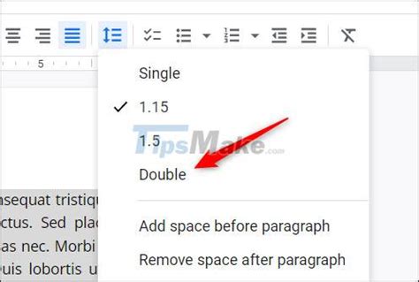 How to double line spacing in Google Docs - TipsMake.com