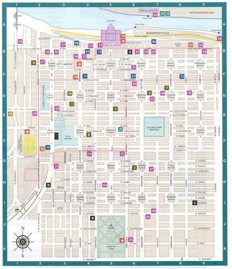 Printable Map Of Savannah Ga Historic District | Printable Maps