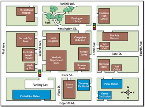 Map 1 to use in exercises of asking and giving directions | Download ...