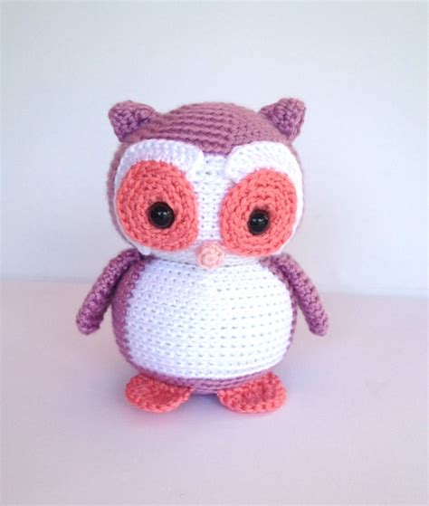 Crochet Owl Stuffed Animal in Purple by YouHadMeAtCrochet on Etsy