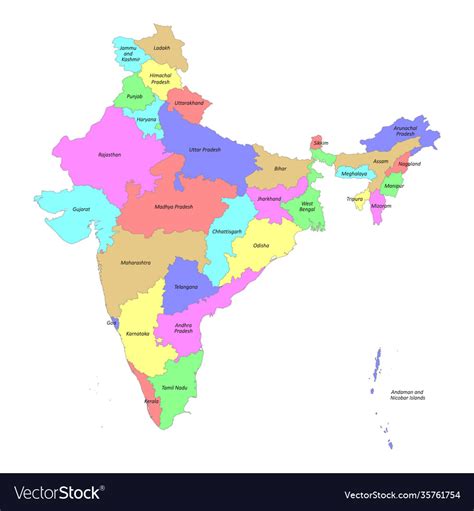 India Map With States Labeled - Dannie Elisabeth