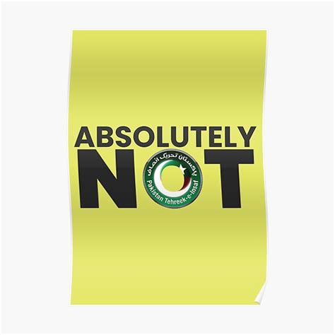 "Absolutely Not " Poster for Sale by GraphixVectory | Redbubble