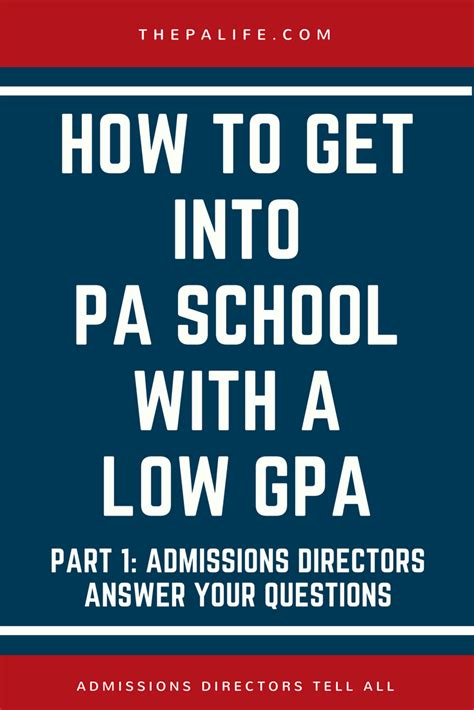 Applying to PA School with a Low GPA: Admissions Directors Answer Your ...