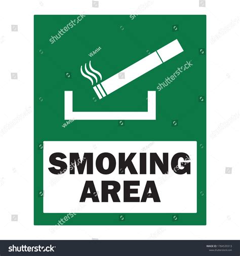 Smoking Area Sign Smoking Zone Smoking Stock Vector (Royalty Free ...