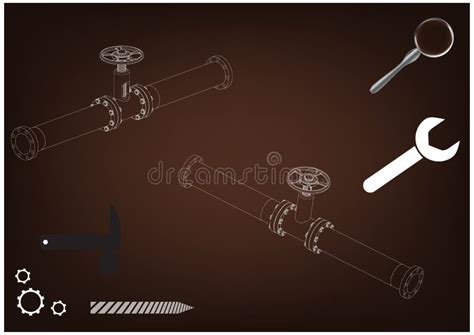 3d model of an pipeline stock vector. Illustration of piping - 115678186