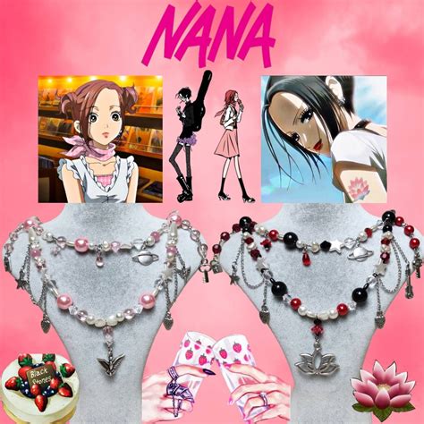 Nana & Hachi Inspired Necklaces, Grunge Strawberry Rockstar Nana Hachi Inspired Nana Osaki, Nana ...