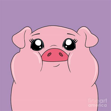 Cute Pig Digital Art by Valentina Hramov - Pixels