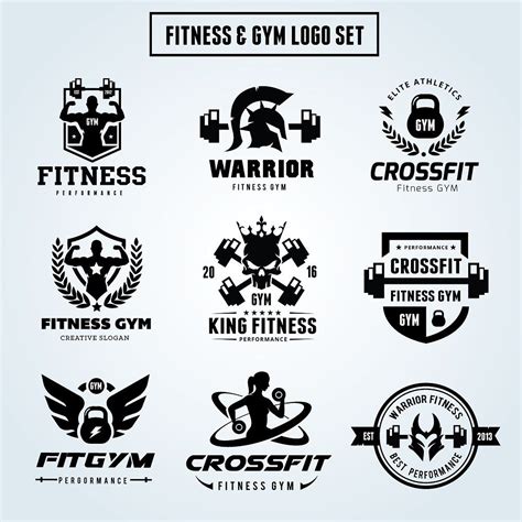 Fitness Logo Set | Gym logo, Fitness logo, Fitness logo design