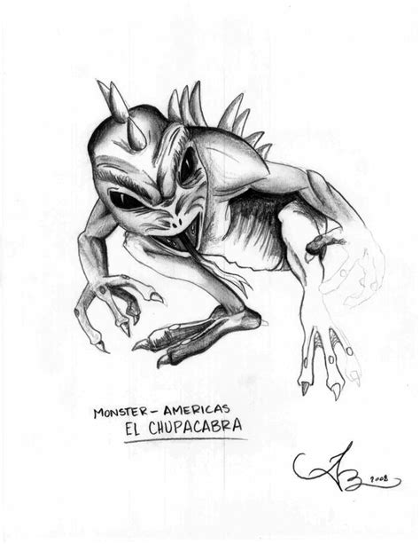 El Chupacabra | Art drawings, Drawings, Art