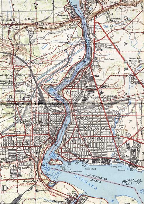 Map of Niagara Falls | City photo, Niagara falls, Aerial