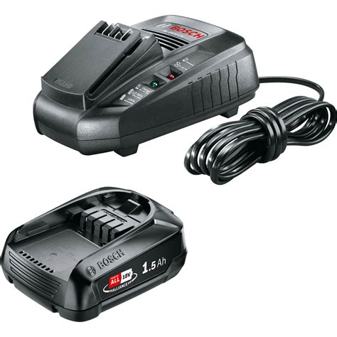 Bosch Genuine GREEN 18v Cordless Li-ion Battery 1.5ah and 3A Fast Charger | Battery Chargers