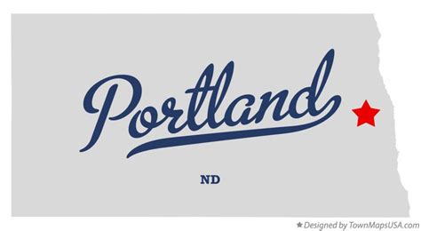 Map of Portland, ND, North Dakota