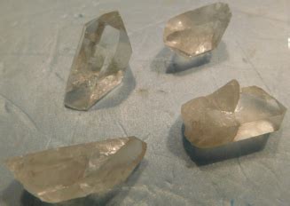 four clear quartz crystals – Easy Arts & Crafts