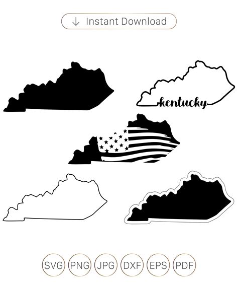 Kentucky SVG Kentucky State SVG Kentucky Silhouette - Etsy