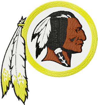 Washington Redskins logo embroidery design