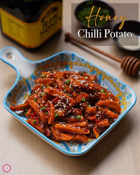 Honey Chilli Potato Recipe - Raks Kitchen