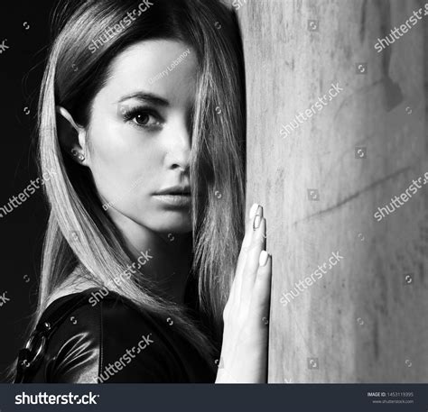 Young Beautiful Sexy Brunette Woman Black Stock Photo 1453119395 | Shutterstock