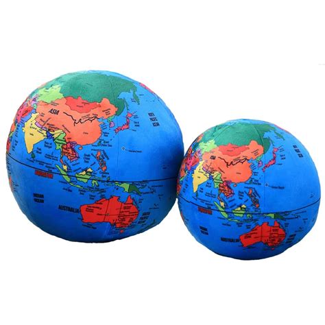 1pcs Simulation Globe Earth World Map Plush Toy Pillow Cushion Baby Doll Puzzle Gift Boy Ball ...