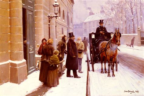 Great Painters Art Galleries: Jean Béraud Art gallery: The Departure of the Bourgeois